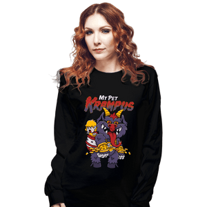 Daily_Deal_Shirts Long Sleeve Shirts, Unisex / Small / Black My Pet Krampus