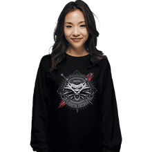 Load image into Gallery viewer, Shirts Long Sleeve Shirts, Unisex / Small / Black White Wolf
