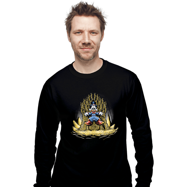 Shirts Long Sleeve Shirts, Unisex / Small / Black Gold Throne