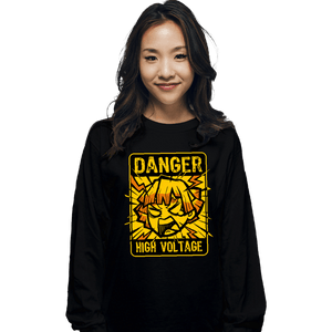 Secret_Shirts Long Sleeve Shirts, Unisex / Small / Black Danger High Voltage