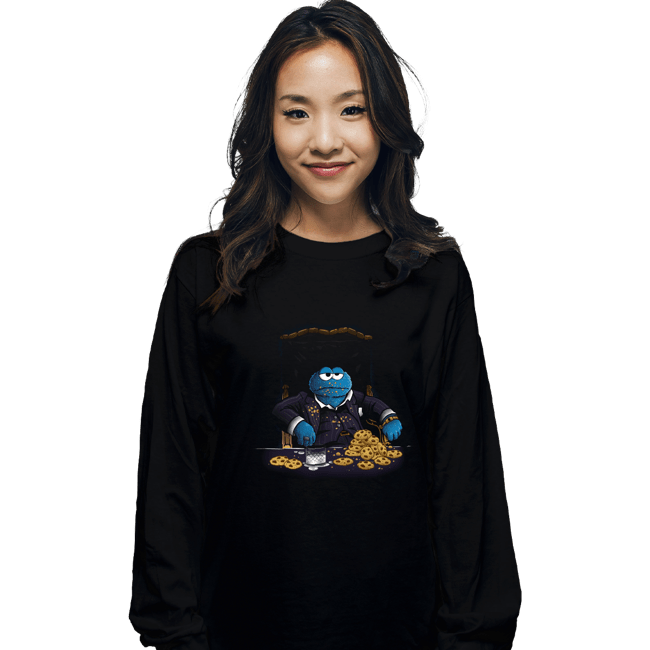 Daily_Deal_Shirts Long Sleeve Shirts, Unisex / Small / Black Cookiesface