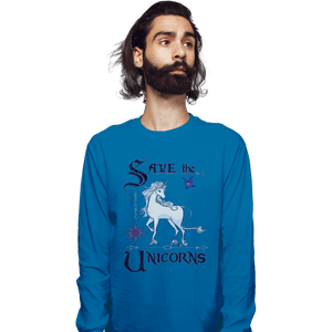 Secret_Shirts Long Sleeve Shirts, Unisex / Small / Sapphire Magical Conservation