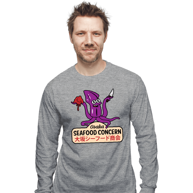 Secret_Shirts Long Sleeve Shirts, Unisex / Small / Sports Grey Osaka Seafood