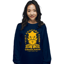 Load image into Gallery viewer, Shirts Long Sleeve Shirts, Unisex / Small / Navy Grasslands Area Farm
