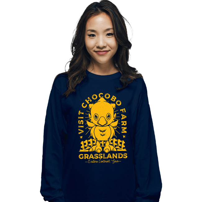 Shirts Long Sleeve Shirts, Unisex / Small / Navy Grasslands Area Farm
