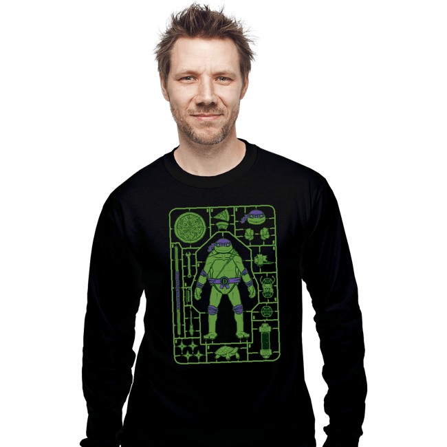 Daily_Deal_Shirts Long Sleeve Shirts, Unisex / Small / Black Donatello Model Sprue