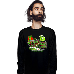 Secret_Shirts Long Sleeve Shirts, Unisex / Small / Black Greetings From Ghost HQ