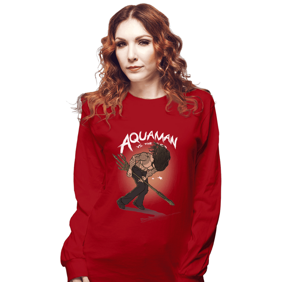 Shirts Long Sleeve Shirts, Unisex / Small / Red Arthur Curry VS The World