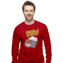 Load image into Gallery viewer, Shirts Long Sleeve Shirts, Unisex / Small / Red Doomsday Cat
