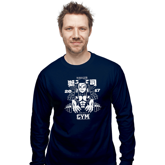 Shirts Long Sleeve Shirts, Unisex / Small / Navy Tsukasa Stone Fitness