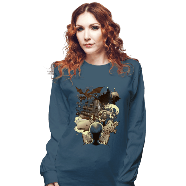 Shirts Long Sleeve Shirts, Unisex / Small / Indigo Blue Books