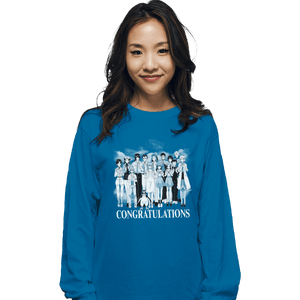 Shirts Long Sleeve Shirts, Unisex / Small / Sapphire Congratulations