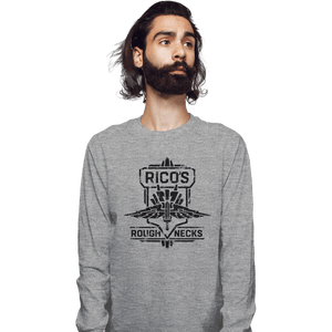 Shirts Long Sleeve Shirts, Unisex / Small / Sports Grey Starship Troopers Rico's Roughnecks