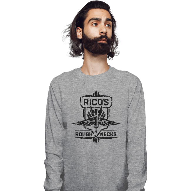 Shirts Long Sleeve Shirts, Unisex / Small / Sports Grey Starship Troopers Rico's Roughnecks
