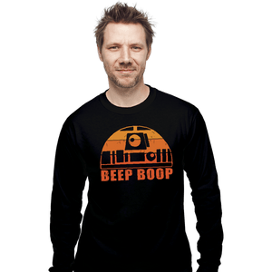 Daily_Deal_Shirts Long Sleeve Shirts, Unisex / Small / Black Vintage Beep Boop