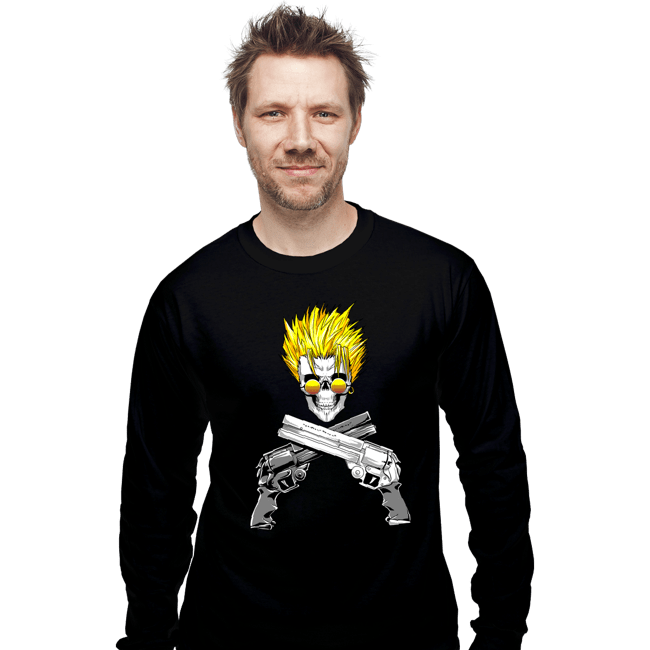 Shirts Long Sleeve Shirts, Unisex / Small / Black Stampede Skull