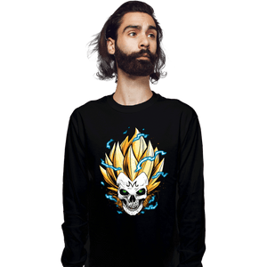 Daily_Deal_Shirts Long Sleeve Shirts, Unisex / Small / Black Majin Skeletron