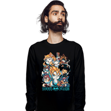 Load image into Gallery viewer, Daily_Deal_Shirts Long Sleeve Shirts, Unisex / Small / Black 90s Anime Neko
