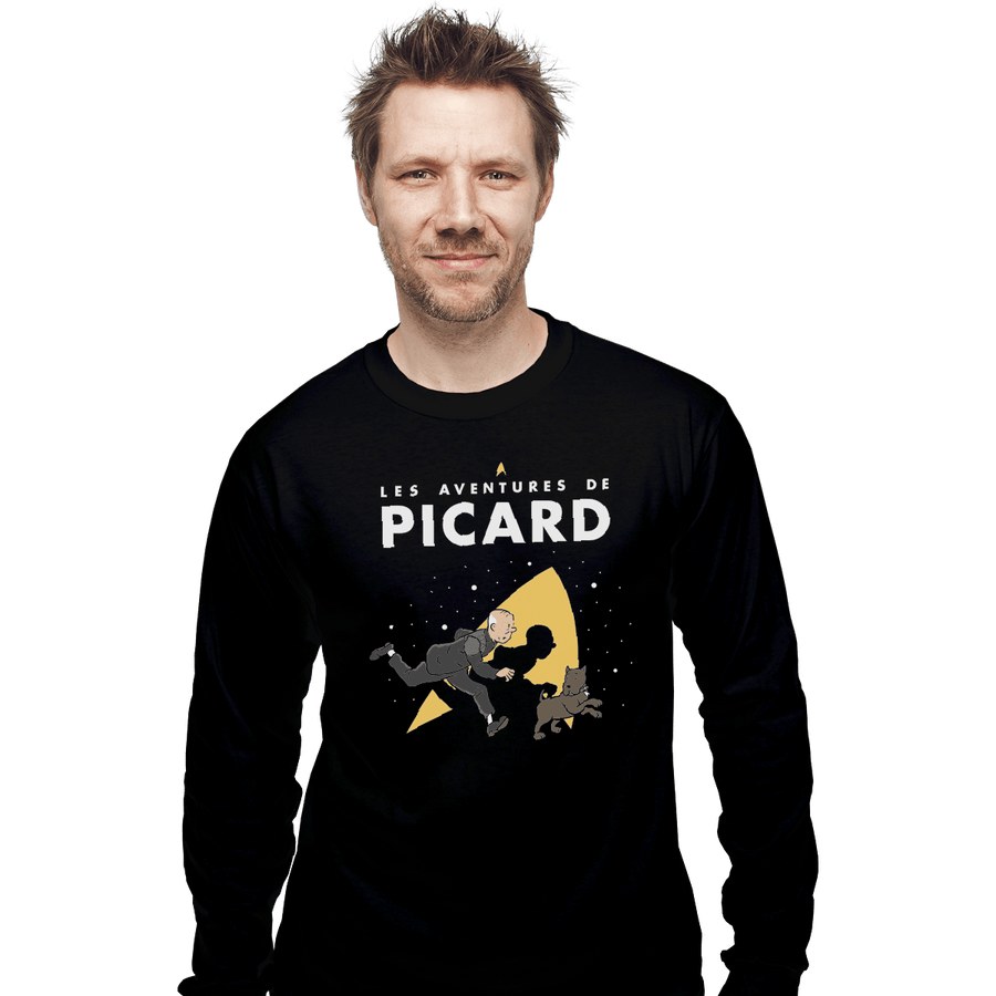 Shirts Long Sleeve Shirts, Unisex / Small / Black Les Aventures De Picard