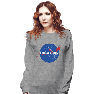 Daily_Deal_Shirts Long Sleeve Shirts, Unisex / Small / Sports Grey Nasa Doge