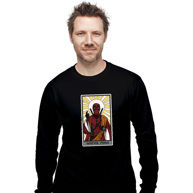 Daily_Deal_Shirts Long Sleeve Shirts, Unisex / Small / Black Marvel Jesus