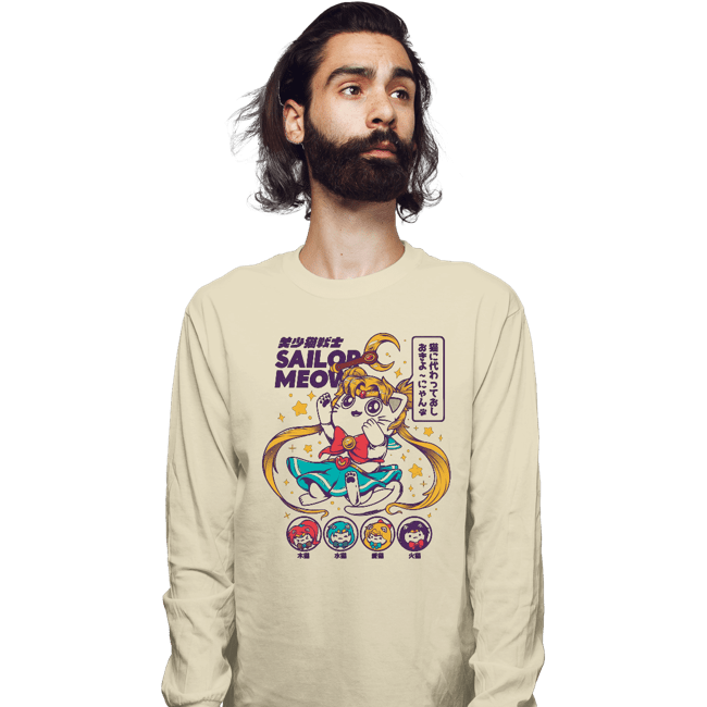 Secret_Shirts Long Sleeve Shirts, Unisex / Small / Natural Pretty Sailor Meow