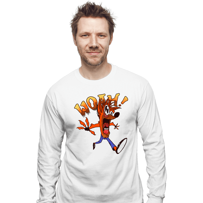 Shirts Long Sleeve Shirts, Unisex / Small / White Whoa!