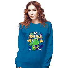 Load image into Gallery viewer, Daily_Deal_Shirts Long Sleeve Shirts, Unisex / Small / Sapphire Caveman Duo
