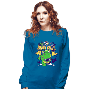 Daily_Deal_Shirts Long Sleeve Shirts, Unisex / Small / Sapphire Caveman Duo