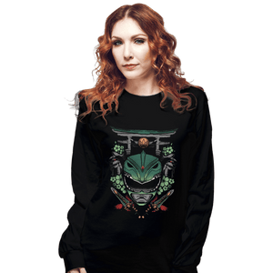 Shirts Long Sleeve Shirts, Unisex / Small / Black Green Ranger