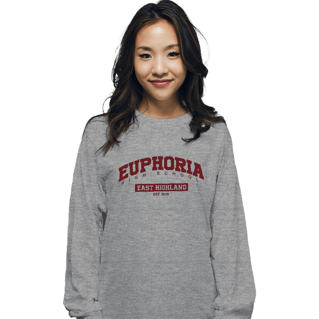 Secret_Shirts Long Sleeve Shirts, Unisex / Small / Sports Grey Euphoria High School