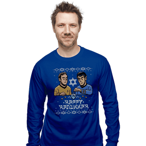 Daily_Deal_Shirts Long Sleeve Shirts, Unisex / Small / Royal Blue Celebrate Hanukkah