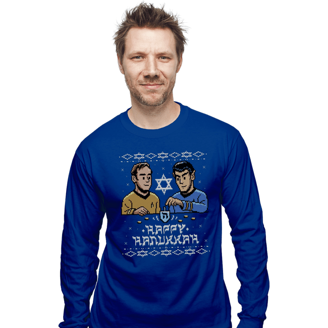 Daily_Deal_Shirts Long Sleeve Shirts, Unisex / Small / Royal Blue Celebrate Hanukkah