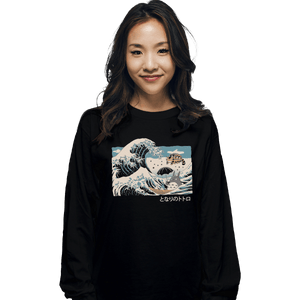 Shirts Long Sleeve Shirts, Unisex / Small / Black The Great Wave Of Spirits