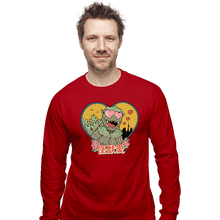 Load image into Gallery viewer, Daily_Deal_Shirts Long Sleeve Shirts, Unisex / Small / Red Kaiju Love
