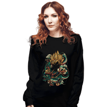 Load image into Gallery viewer, Shirts Long Sleeve Shirts, Unisex / Small / Black Colorful Dragon
