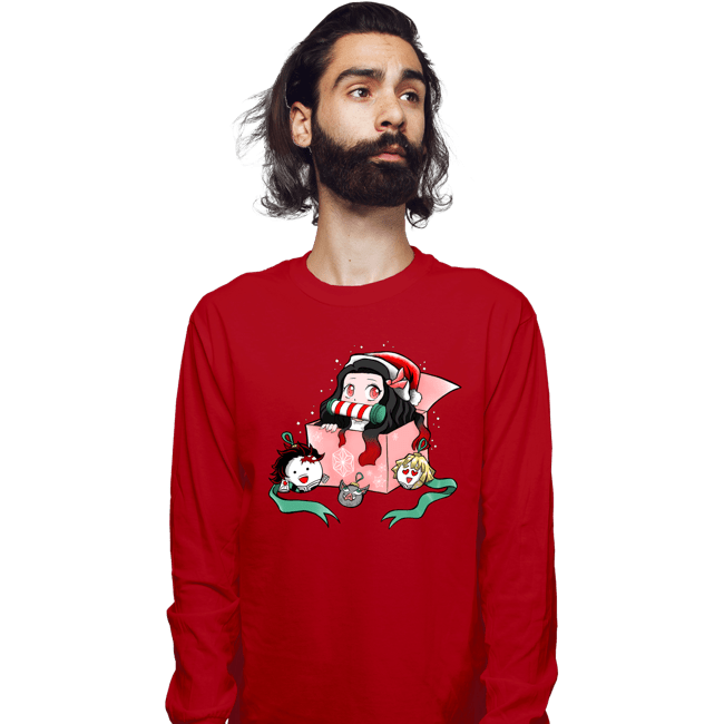 Secret_Shirts Long Sleeve Shirts, Unisex / Small / Red Christmas Of Demons
