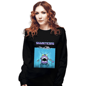 Secret_Shirts Long Sleeve Shirts, Unisex / Small / Black Sharkticons!