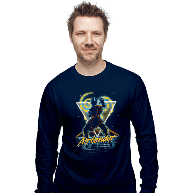 Shirts Long Sleeve Shirts, Unisex / Small / Navy Retro Airbender