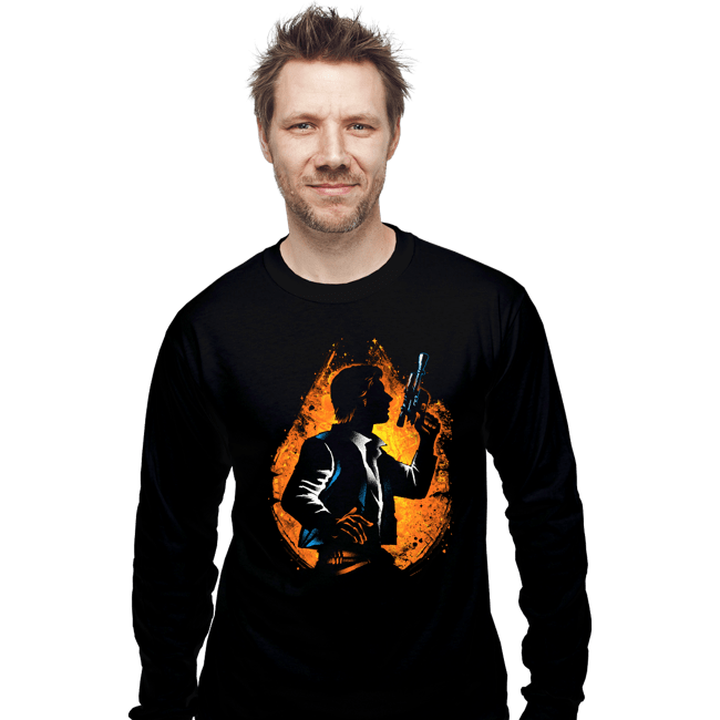 Daily_Deal_Shirts Long Sleeve Shirts, Unisex / Small / Black The Corellian Smuggler