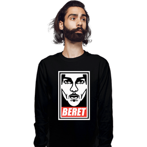 Shirts Long Sleeve Shirts, Unisex / Small / Black Beret