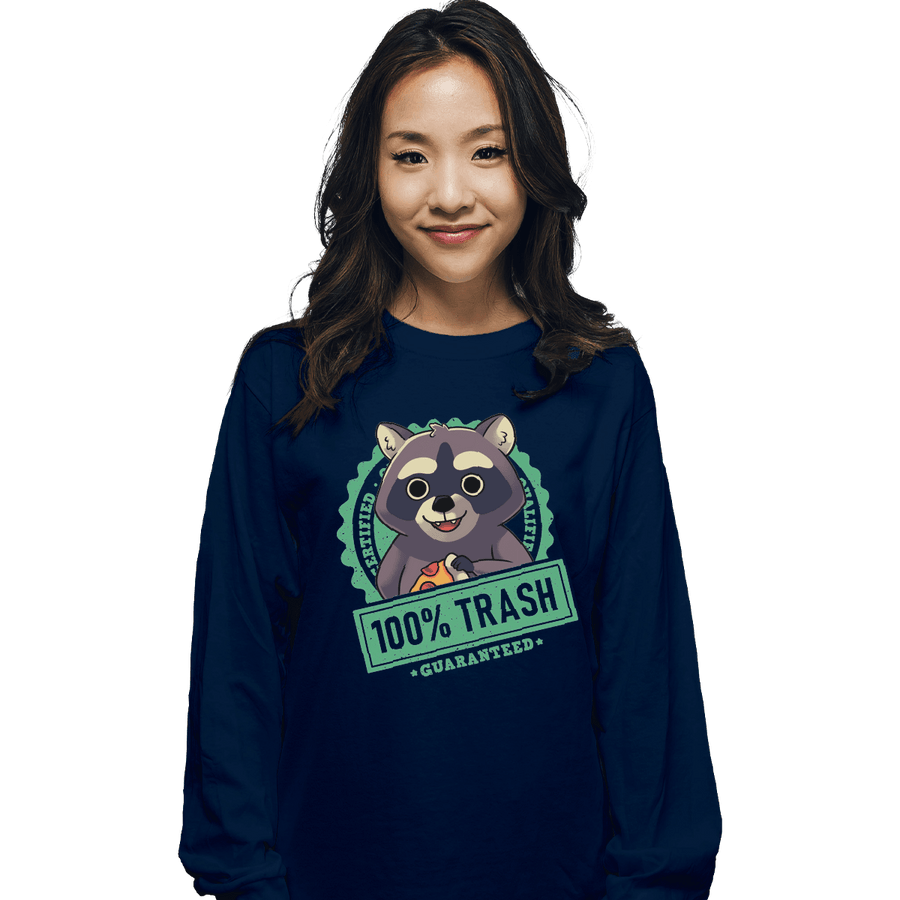 Shirts Long Sleeve Shirts, Unisex / Small / Navy 100% Trash