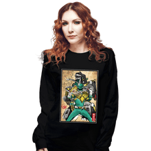 Load image into Gallery viewer, Daily_Deal_Shirts Long Sleeve Shirts, Unisex / Small / Black Green Ranger Woodblock
