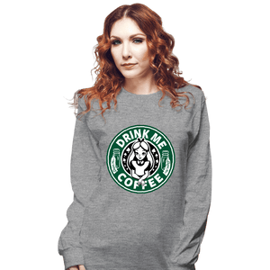 Daily_Deal_Shirts Long Sleeve Shirts, Unisex / Small / Sports Grey Drink Me Coffee