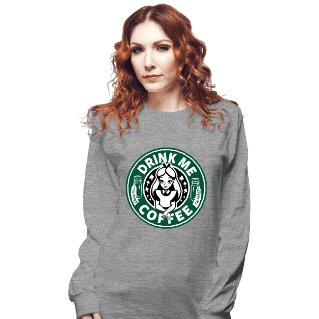 Daily_Deal_Shirts Long Sleeve Shirts, Unisex / Small / Sports Grey Drink Me Coffee