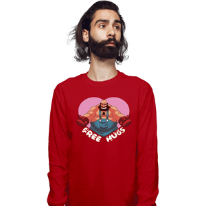 Shirts Long Sleeve Shirts, Unisex / Small / Red Bear Hugger