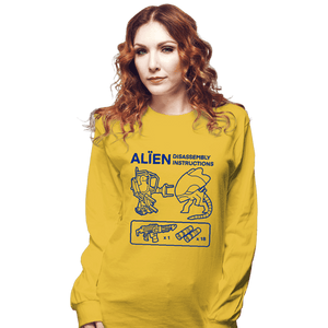 Secret_Shirts Long Sleeve Shirts, Unisex / Small / Gold Alien Guide