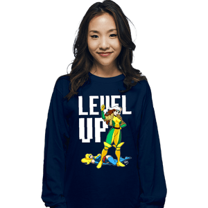 Secret_Shirts Long Sleeve Shirts, Unisex / Small / Navy Rogue Levels Up