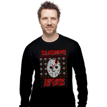Load image into Gallery viewer, Daily_Deal_Shirts Long Sleeve Shirts, Unisex / Small / Black Slashing Through The Snow
