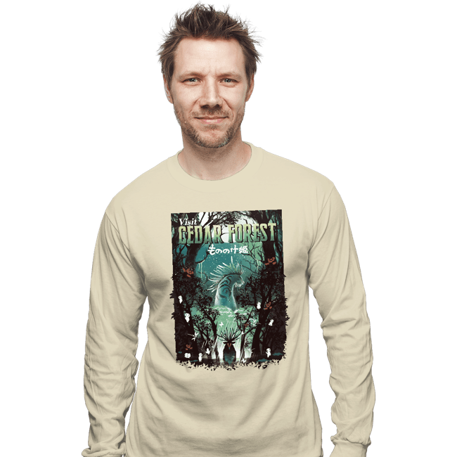 Daily_Deal_Shirts Long Sleeve Shirts, Unisex / Small / Natural Visit Cedar Forest